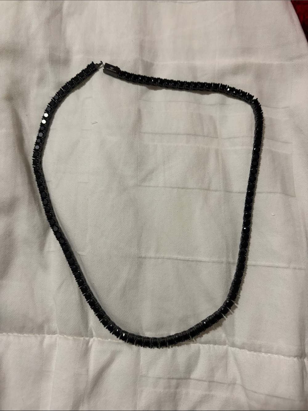 Black Crystal Tennis Necklace - Women Jewelry